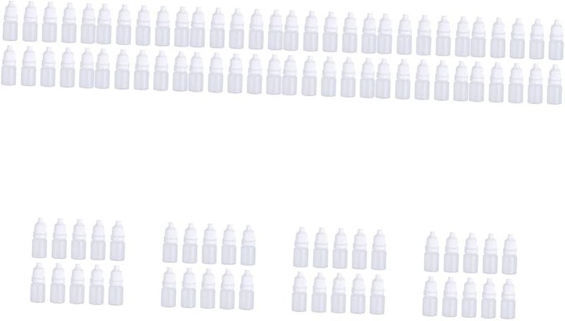 10 Sets 5ml Plastic Mini Dropper Bottles White Squeezable Essential Oil Storage - Image 1